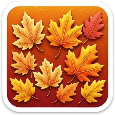 autumn leaves sticker