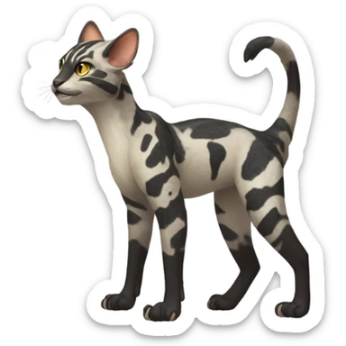Modern Feral Rare Fantasy Vernid-Trico-species by LiLaiRa, random markings, full body sticker
