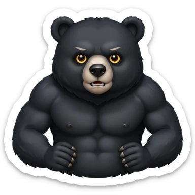 black bear black eyes sticker