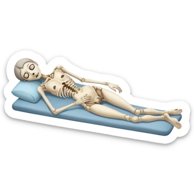 
a full-length human figure, in a lying position, with signs of death sticker