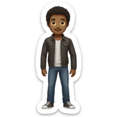 Tall guy big feet little hair sticker