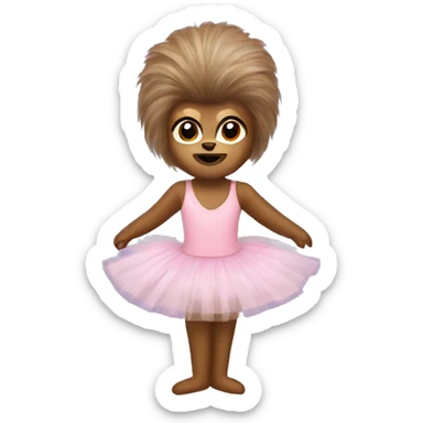 Chewbacca wearing a ballet tutu  sticker