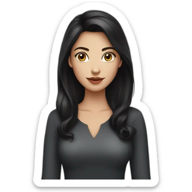 Fair-skin-elegant-girl-in-dark-hair sticker