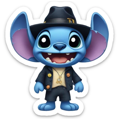 Stitch Disney dressed for Halloween sticker