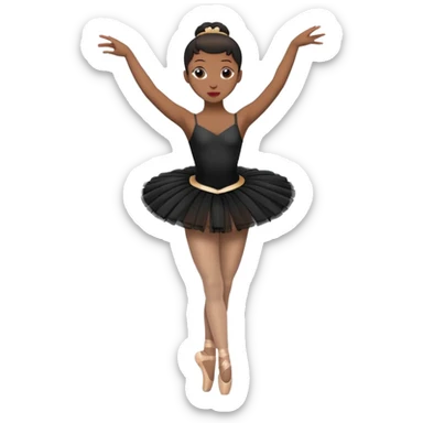 full body balet with black tutu sticker