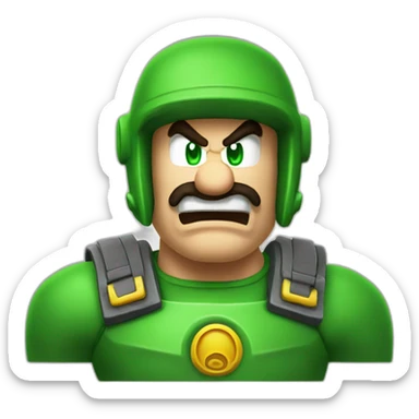 Luigi angry doomguy sticker
