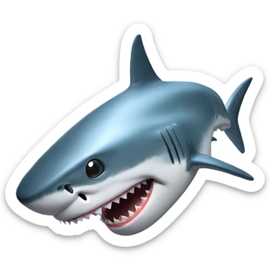 Shark with a laser beam attached to its head sticker