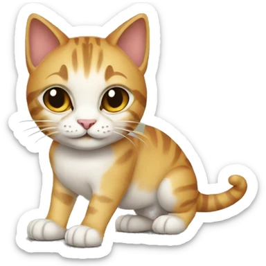 Cat with croc sandals on head sticker