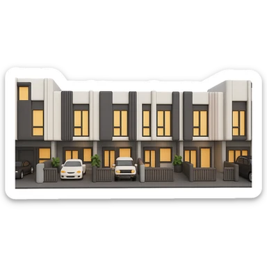 Transform the house in the reference image into a 3D emoji style with about 70% realism. Preserve the real colors and main architectural features. Use a transparent background. The style should resemble Microsoft style 3D fluent emojis but with more realistic details. sticker