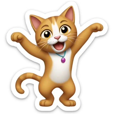 Gato bailando  sticker