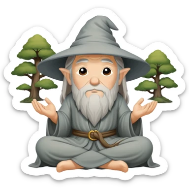 Gendalf meditation sticker