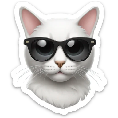 Cat with sunglasses sticker
