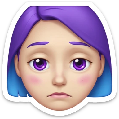 sad emoji with bruise under eye
no i would like skmilar to smiling face holding up tearsnot tears just bruise sticker