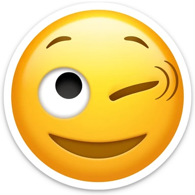 a smiling face doing an eyeroll sticker