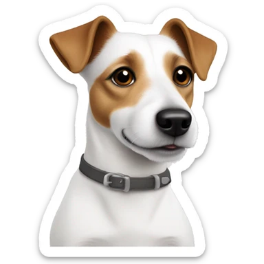 all white jack russell sticker