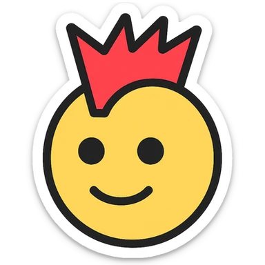 red punk mohawk emoji sticker