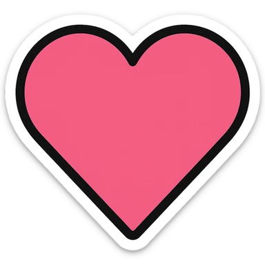 pink heart icon, modern icon style, clean lines, no text sticker