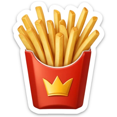 Porzione di patatine piccola, media e grande sticker