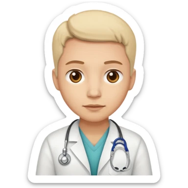 patient at the doctor's appointment sticker