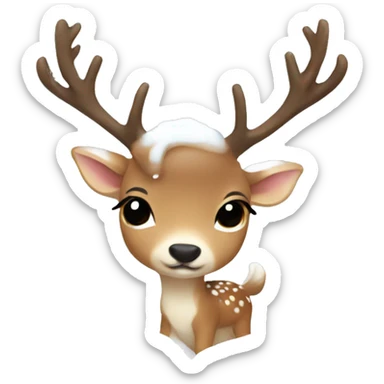 👍🏻-chibi-deer-antlers-snow sticker