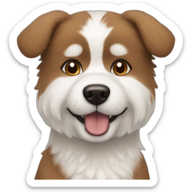 bichon-frise-and-brown-husky sticker