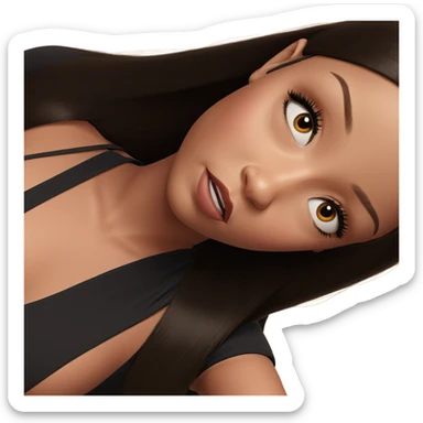 realistic portrait of girl sticker