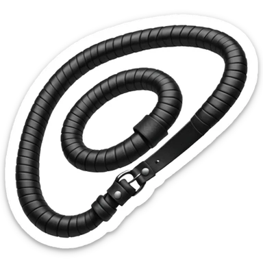 Black belt whip sticker