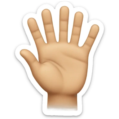 4 finger high five sticker