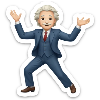 Einstein dancing sticker