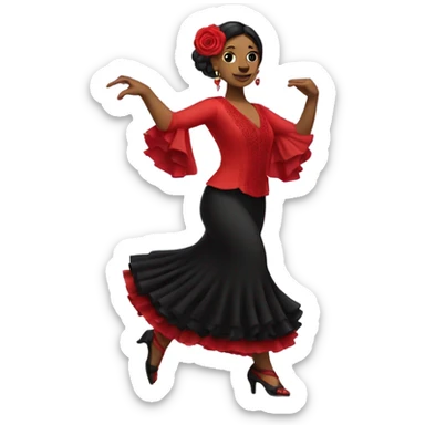 Flamenco dancer sticker
