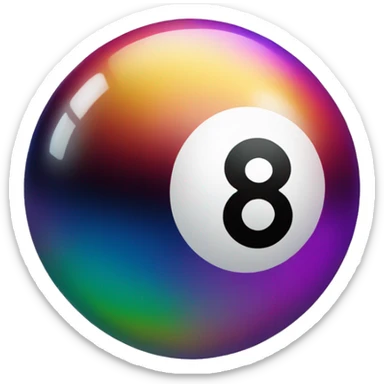 iridescent 8 ball sticker