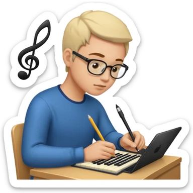 writing music sticker