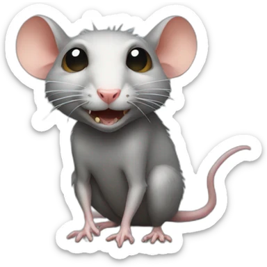 Mutated rat sticker