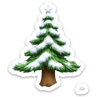 tannenbaum mit schnee  sticker