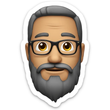 Hombre de 40 años con gafas y barba sticker