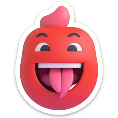 smiling with tongue sticking out
add the words  I’m talking bout innatt  sticker