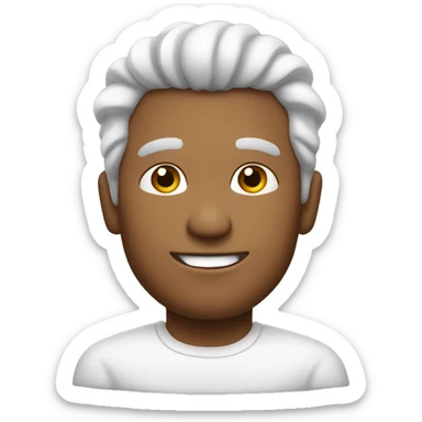 Hombre de piel blanca, con pelo de color negro   sticker