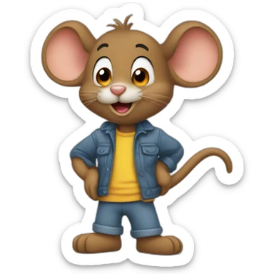 Jerry Mouse Cartoon  sticker