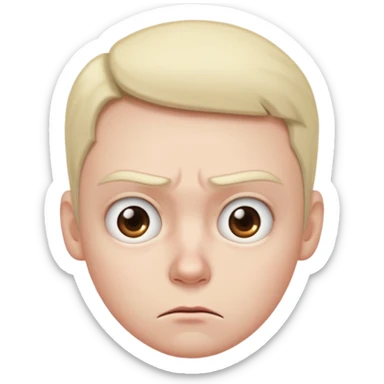 Annoyed lifted eyebrow  sticker