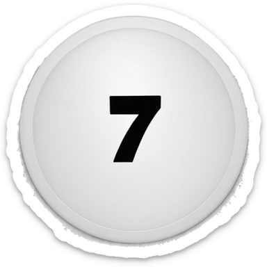 Circulo blanco con un 75 de color negro adenro sticker