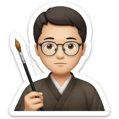 Ingeniero con letra china sticker