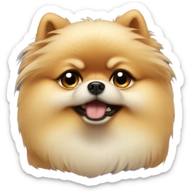Sad pomeranian crying with tears in the face sticker