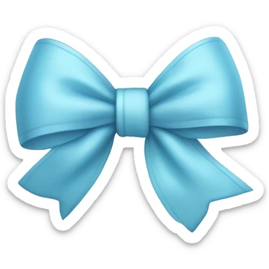 light blue bow sticker
