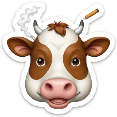 cow smoke weed sticker