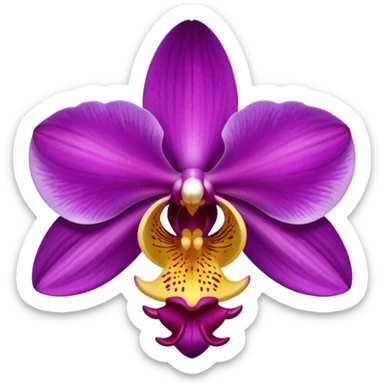 Purple orchid sticker