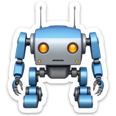 completely symetrical 4 legged robot sticker