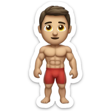 Muscle chatgpt coding guy Mediterranean sticker