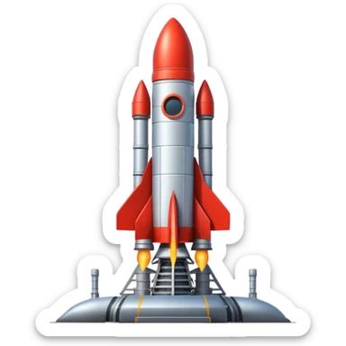 rocket on a cosmodrome sticker