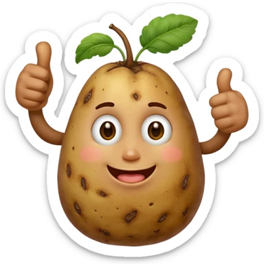 A Potato Doing a Thumbs up sticker
