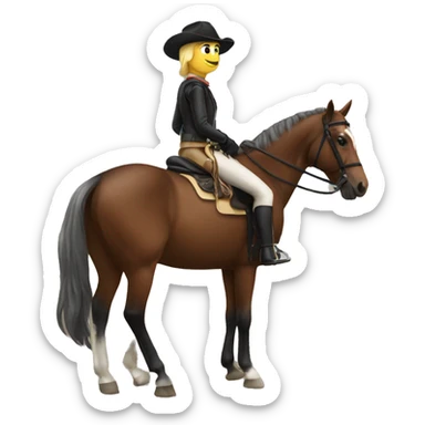 Horse rider sticker